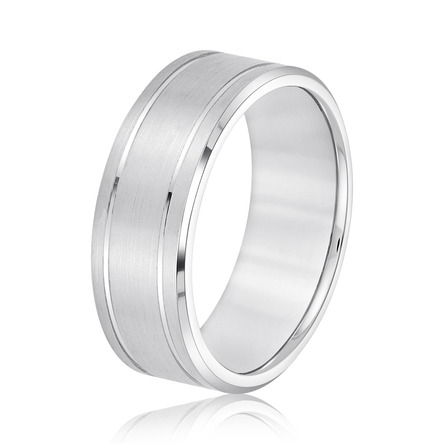 Timeless Grooved Men's Wedding Band 5mm