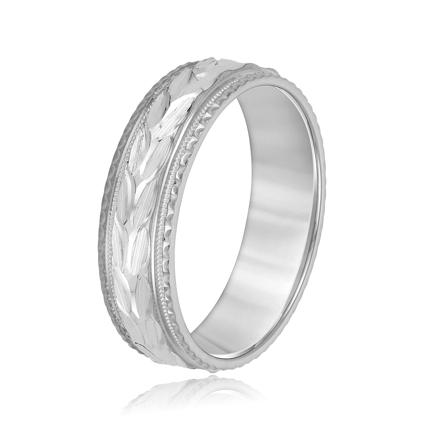 Double Groove Satin Men's Wedding Band 5mm