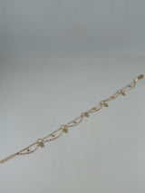18K Solid Gold Turtle Charm Anklet - Image 2