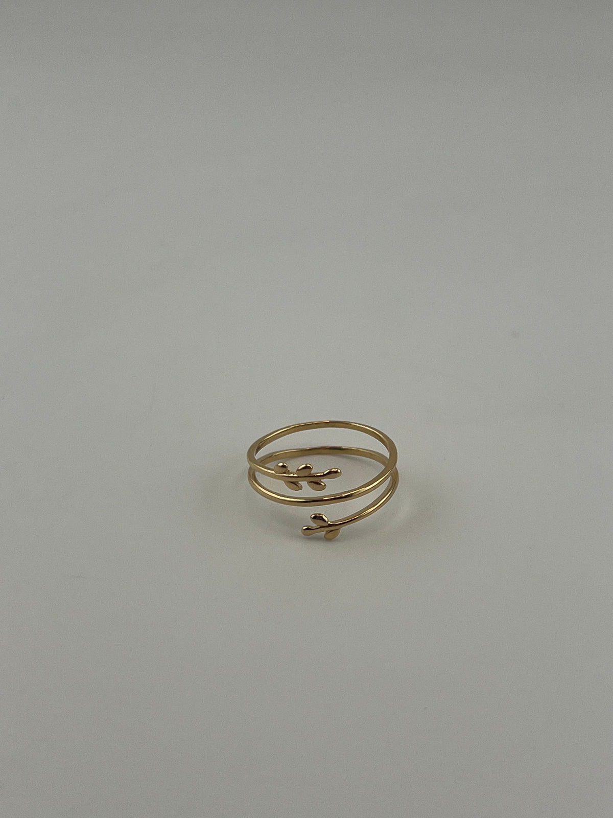 18K Solid Gold Spiral Vine Wrap Ring - Image 2