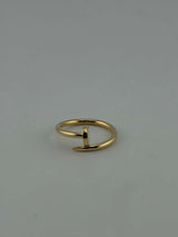 Nail ring, 18k Gold, semi solid - Image 3