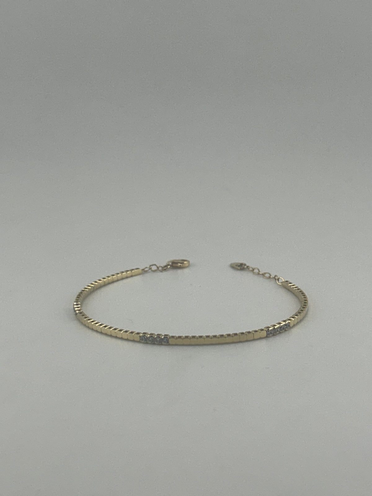 18K Yellow Gold Cubic Zirconia Bangle - Image 2