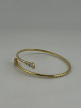 Celeste – 18K Solid Gold Premium CZ Cuff Bracelet - Image 3
