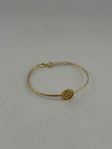 18K Solid Gold Allah Name Engraved Bracelet - Image 2