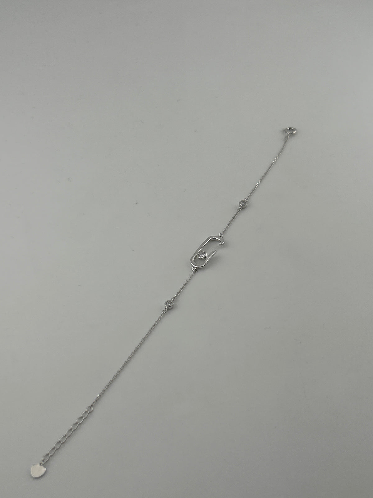 925 sterling Silver Clasp Bracelet | Premium CZ - Image 1