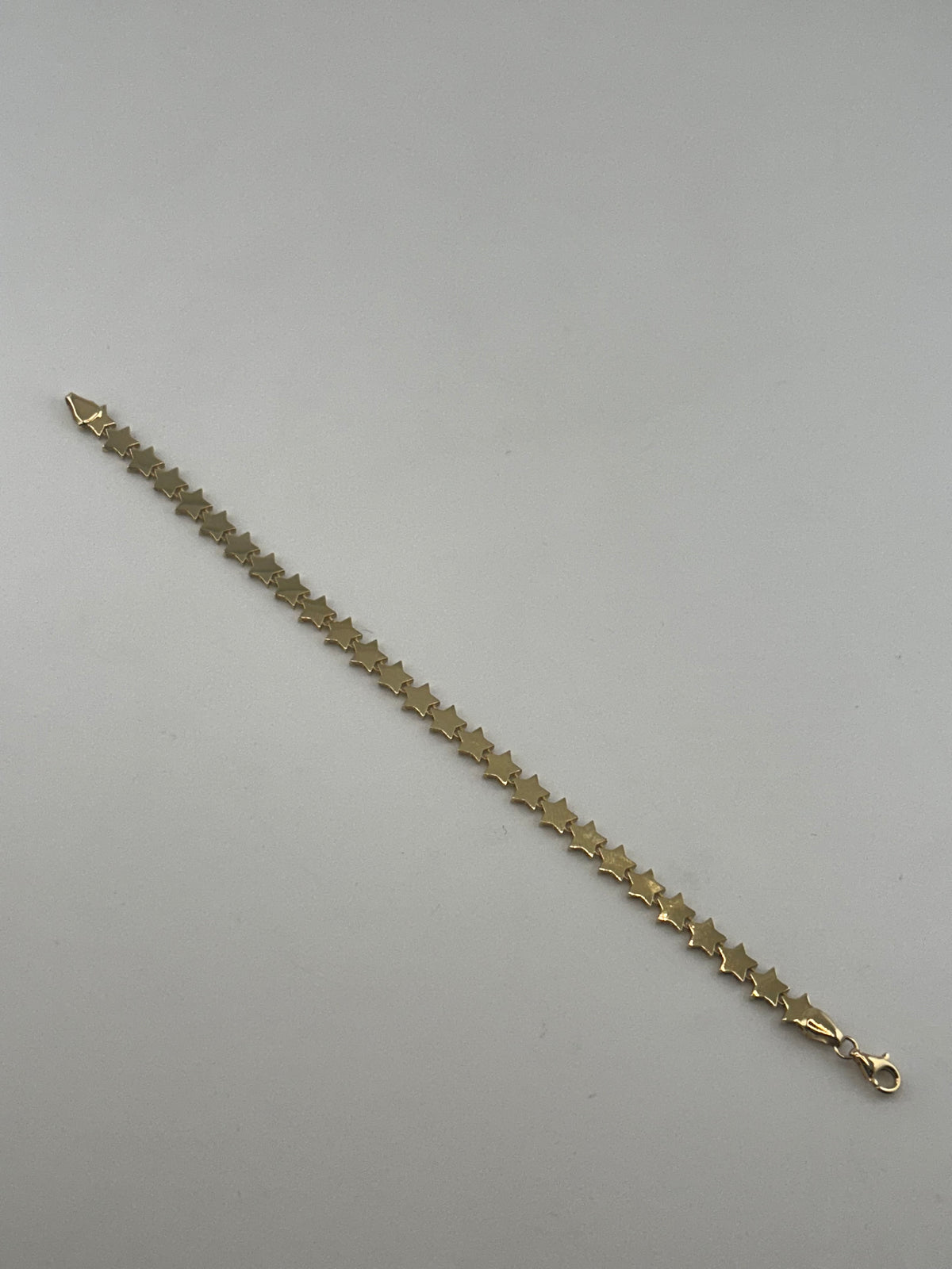 18K Solid Gold Celestial Star Link Bracelet - Image 1
