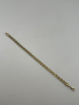 18K Solid Gold Celestial Star Link Bracelet - Image 1