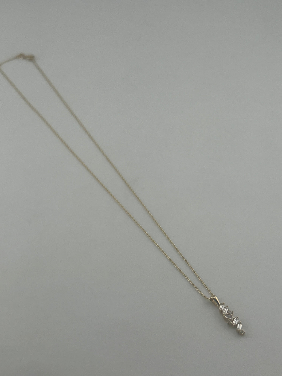 18K Yellow Gold Multi-Shape Cubic Zirconia Necklace - Image 3