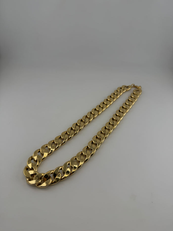 18K Solid Gold Cuban Link Chain
