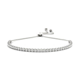 Adjustable Tennis Bracelet with Round-Cut Stones - Image 1