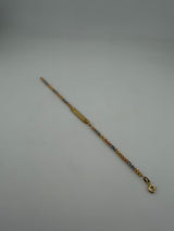 18K Tri-Color Gold Signature ID Bracelet - Image 1