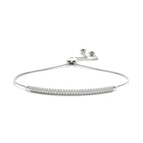 Two-Row Adjustable Diamond Bracelet - Image 1