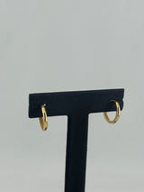18K Solid Gold Essential Polished Huggie Hoops - Image 3