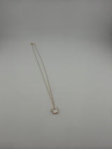 White butterfly premium vinyl solid 18k gold necklace - Image 2