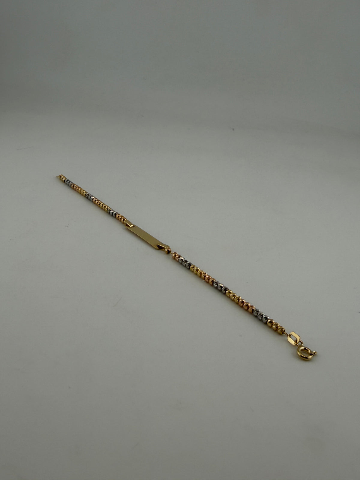 18K Tri-Color Gold Signature ID Bracelet - Image 2