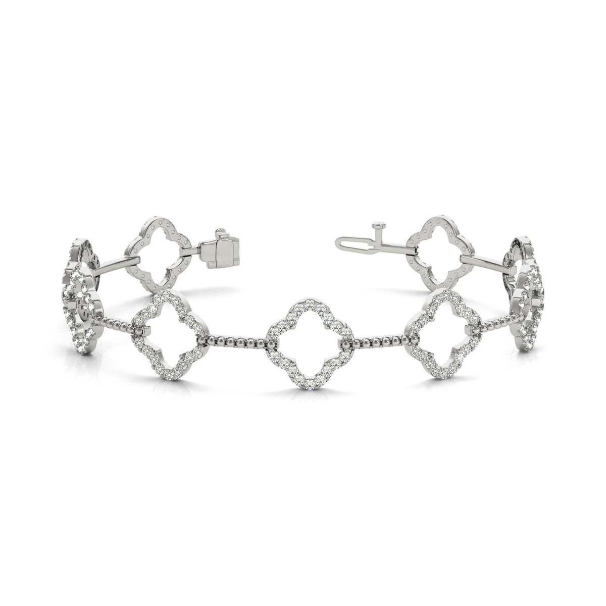 Diamond Quatrefoil Bracelet - Image 1