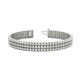 Diamond Three-Row Tennis Bracelet - Image 1