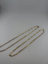 The Luxe Link – 18K Solid Gold Paperclip Chain Necklace - Image 1