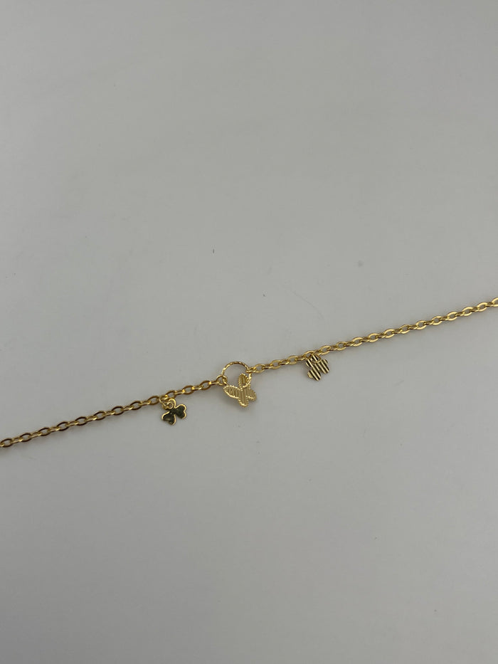 18K Solid Gold Lucky Charms Bracelet