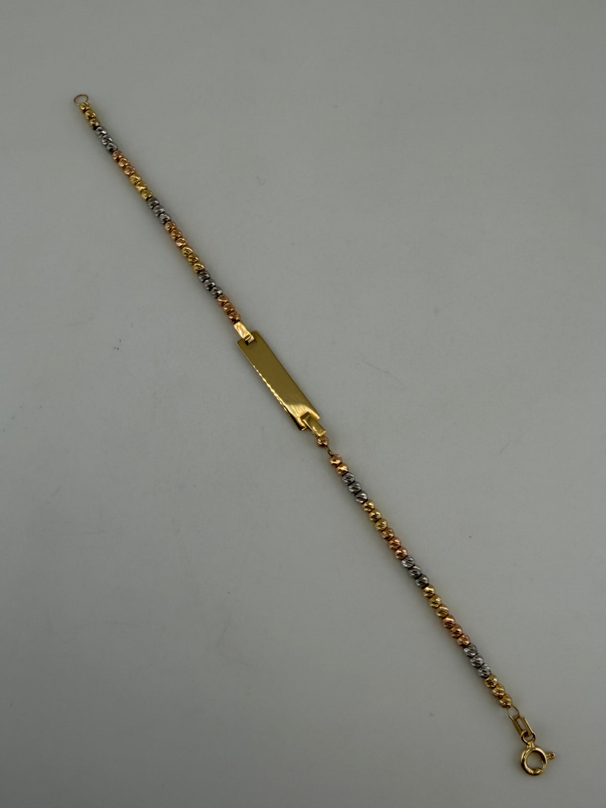 18K Tri-Color Gold Signature ID Bracelet - Image 3
