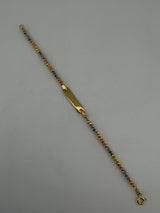 18K Tri-Color Gold Signature ID Bracelet - Image 3