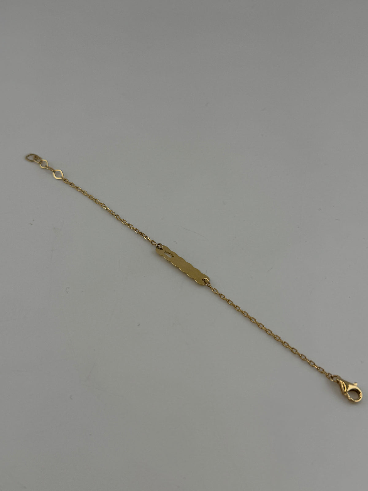 18K Solid Gold Petite ID Bracelet - Image 6