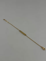 18K Solid Gold Petite ID Bracelet - Image 6