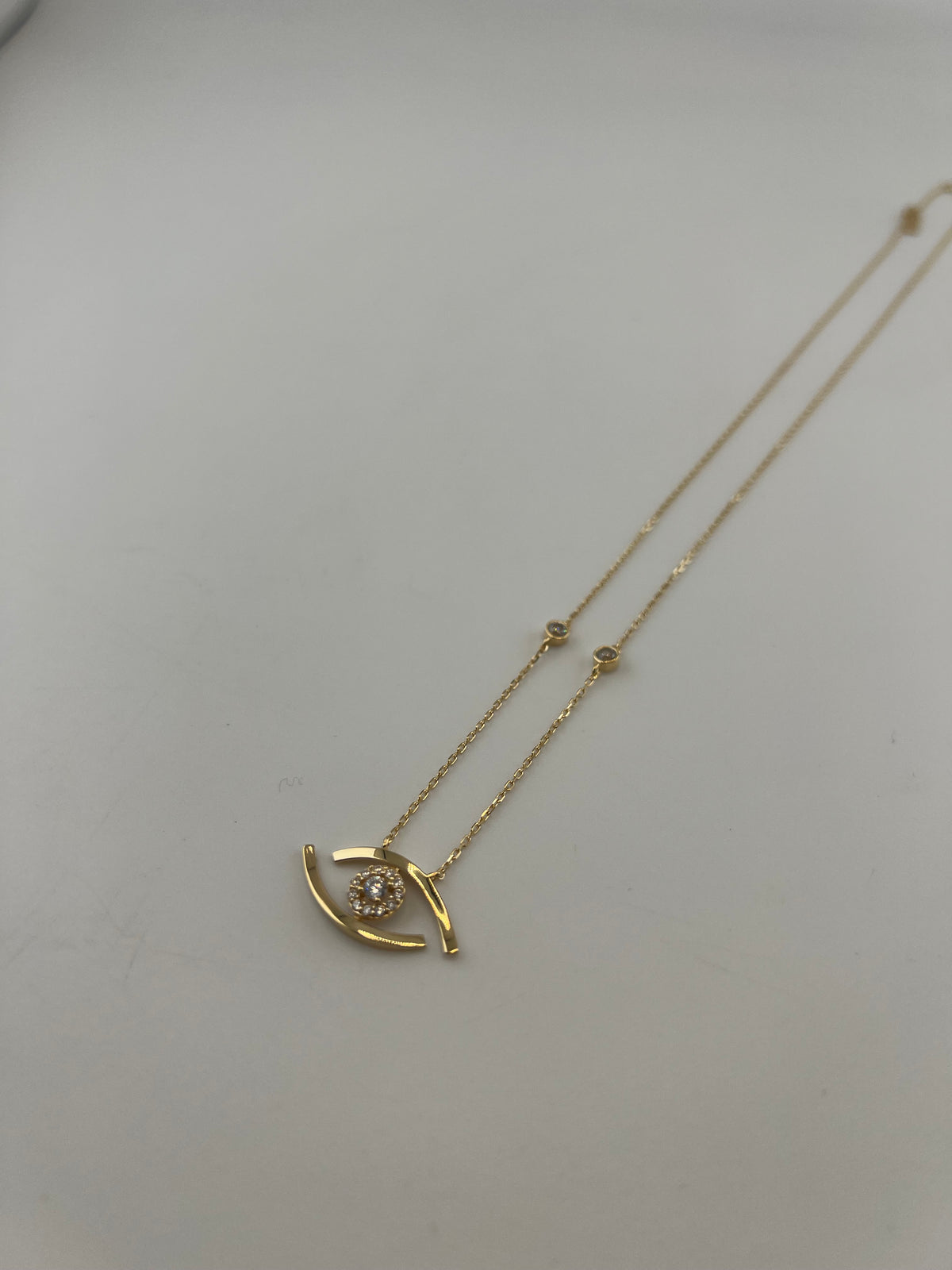 18K Solid Gold Celeste Eye Necklace - Image 2