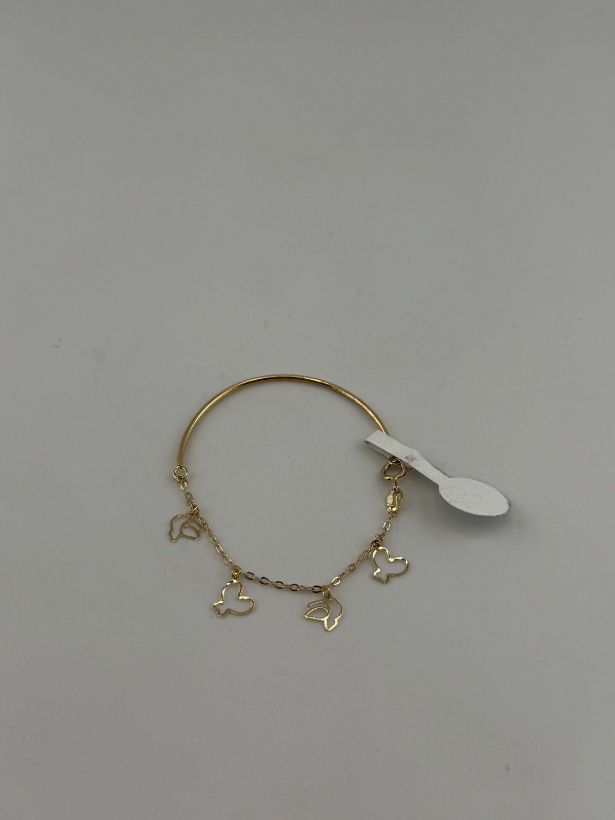 18K Solid Gold Charm Baby Bangle - Image 7