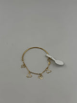 18K Solid Gold Charm Baby Bangle - Image 7
