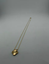 Solid 18k gold clover necklace, 12mm pendant - Image 3