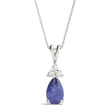 Pear-Shaped Sapphire and Diamond Pendant - Image 3