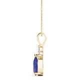 Pear-Shaped Sapphire and Diamond Pendant - Image 7
