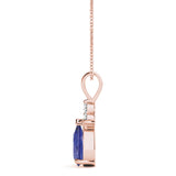 Pear-Shaped Sapphire and Diamond Pendant - Image 8