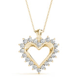 Radiant Heart Diamond Pendant - Image 1