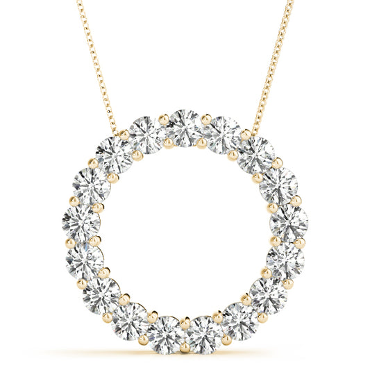 Radiant Circle Diamond Pendant