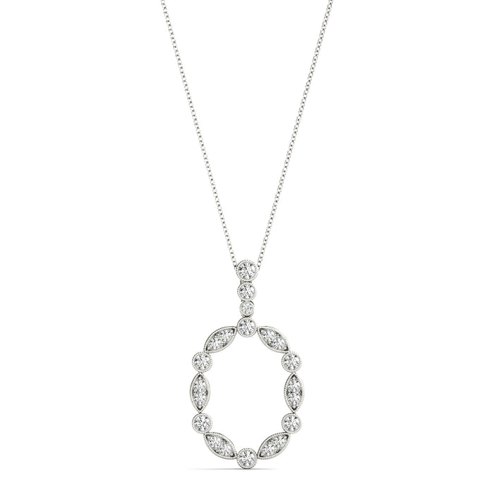 Diamond Halo Circle Pendant