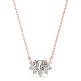 Radiant Halo Oval Diamond Pendant - Image 3