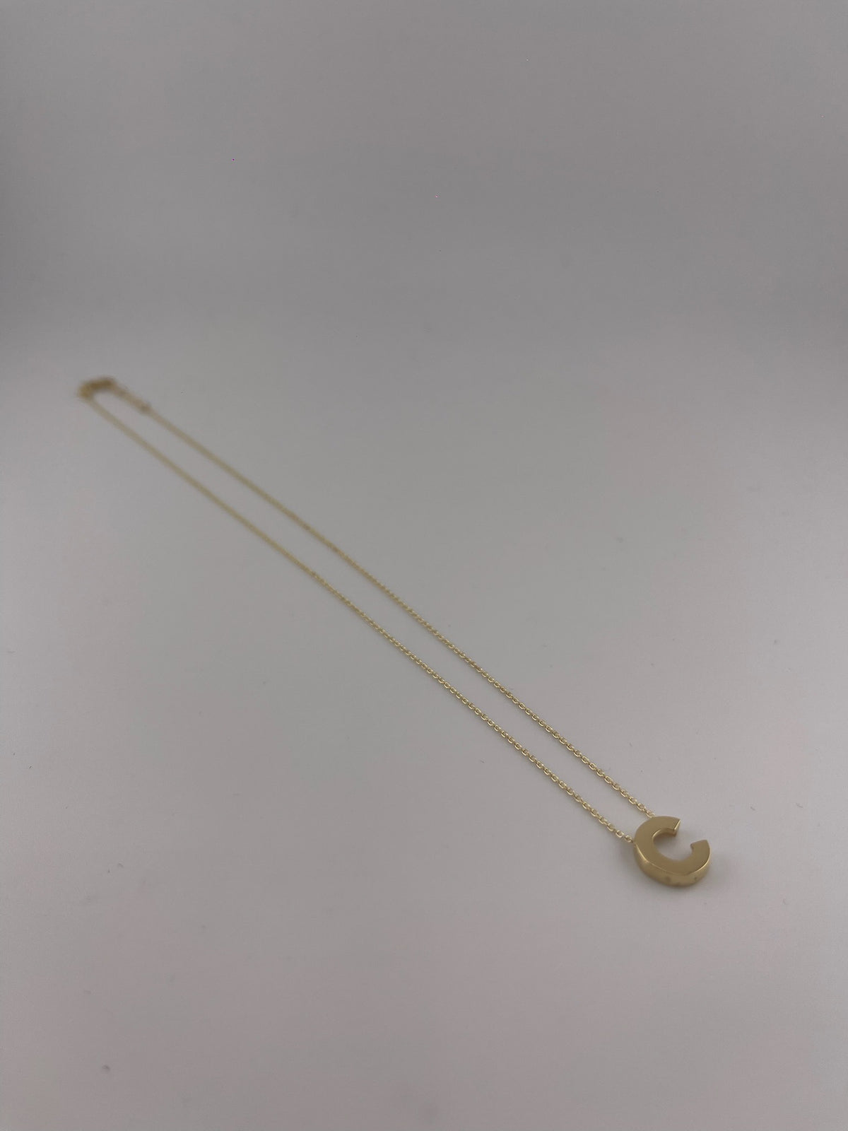 18K Yellow Gold Initial Letter Necklace - Image 12