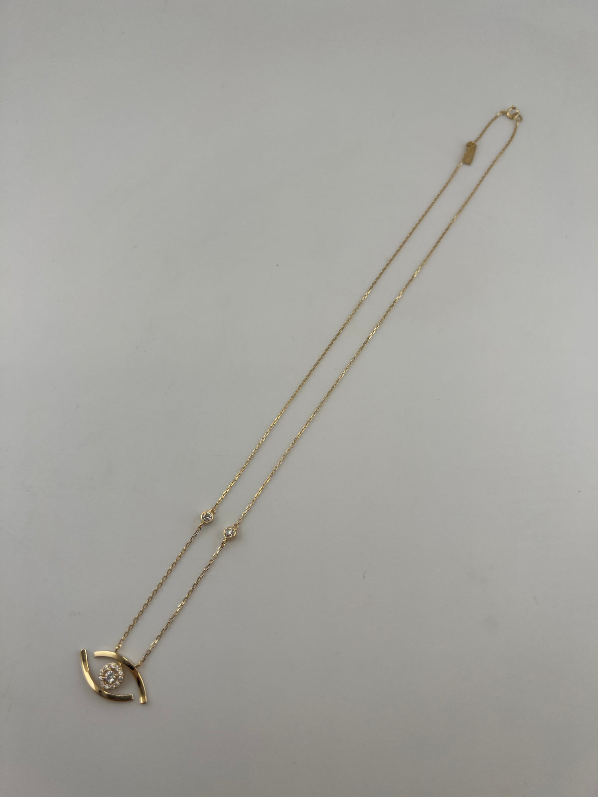 18K Solid Gold Celeste Eye Necklace - Image 1