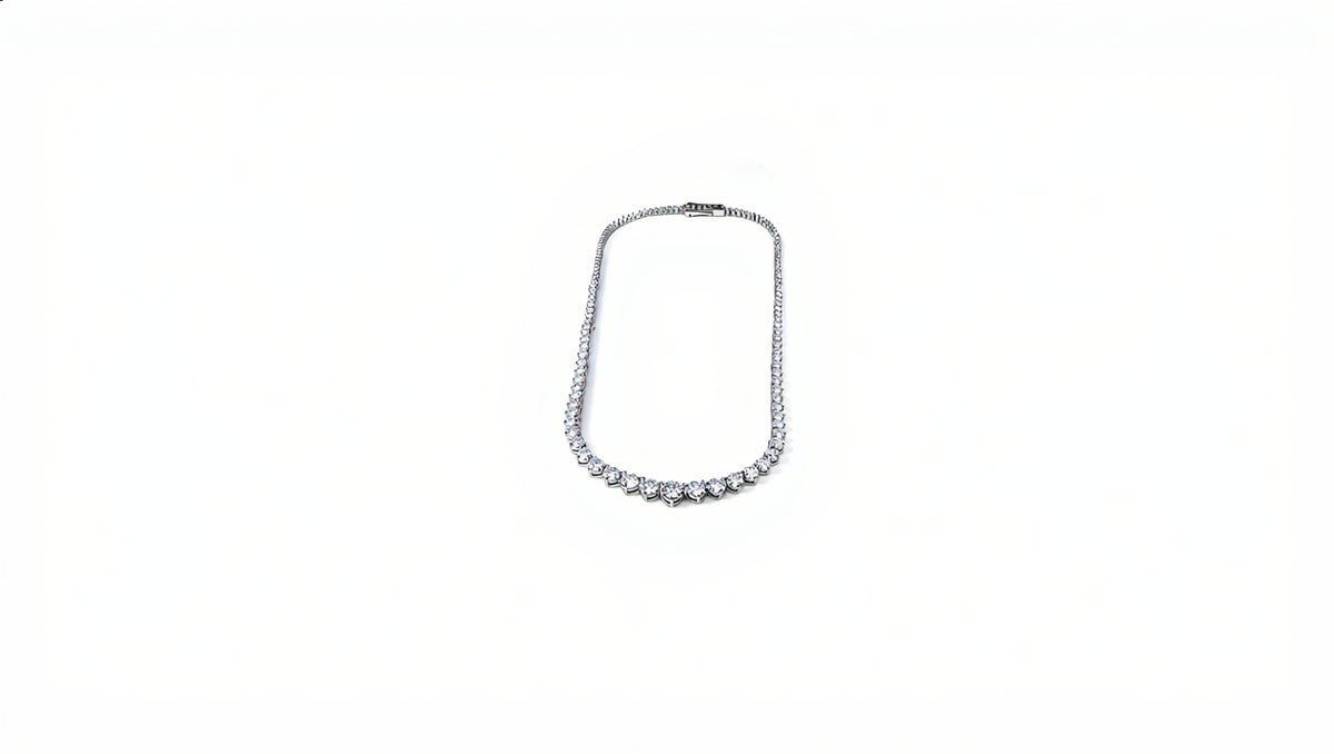 Graduated 17 carat diamond necklace - Image 2