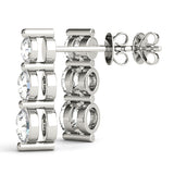 Dazzling Three-Stone Drop Earrings 1/4 ct - Image 5