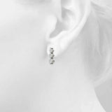 Dazzling Three-Stone Drop Earrings 1/4 ct - Image 15