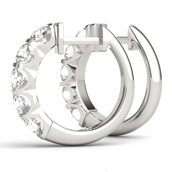 Sparkling Halo Hoop Earrings - Image 4