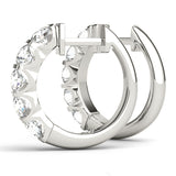 Sparkling Halo Hoop Earrings - Image 4