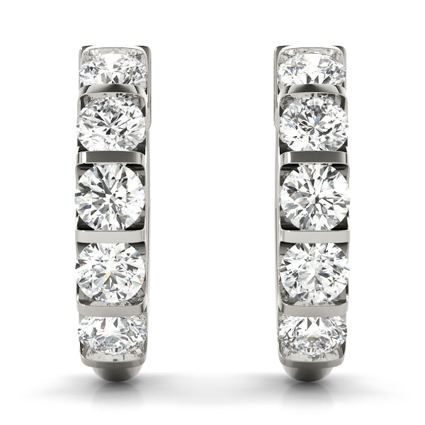 Sparkling Halo Hoop Earrings - Image 9