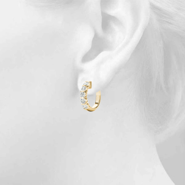 Sparkling Halo Hoop Earrings - Image 13