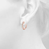 Sparkling Halo Hoop Earrings - Image 14