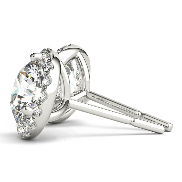 Earrings with halo 1.12 CT