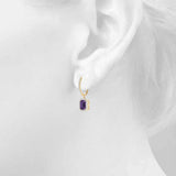 Emerald Halo Dangle Earrings - Image 17